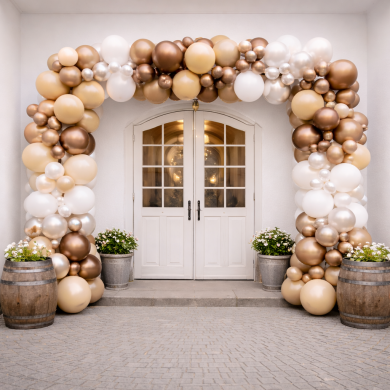 Bogen eckig in Brauntönen