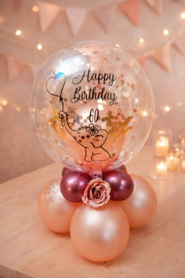 Konfetti Ballon für den Tisch mit Elefant