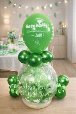 Abi Geschenkballon Grün