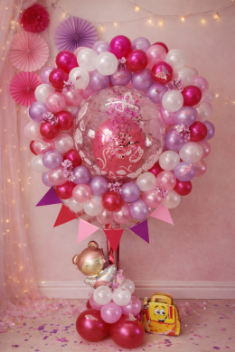 Ballon Reifen zur Schuleinführung mit Doppelballon in der Mitte it