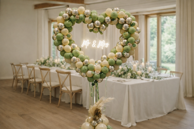 Herz in Eukalyptus und Sand