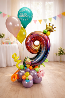 Regenbogenzahl zum Geburtstag