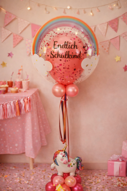 Regenbogen Ballon mit Einhorn