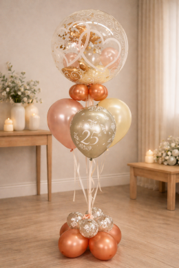 Silberhochzeit mit Konfettiballon