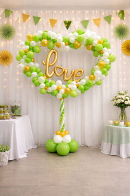 Herz in Grün und Gold