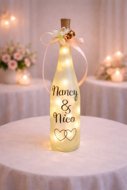 Leuchtflasche mit Namen