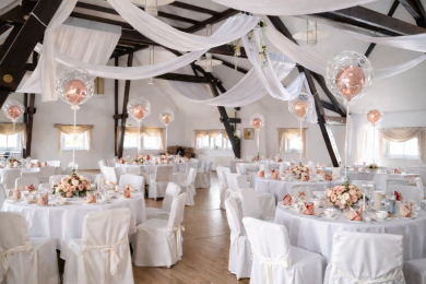 Tischdekoration Rosegold