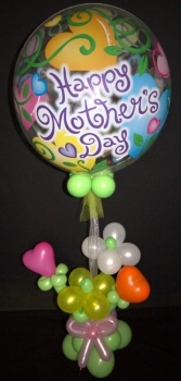 Muttertagsballon mit Blumenstrauß