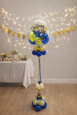 Konfettiballon mit Sektflasche